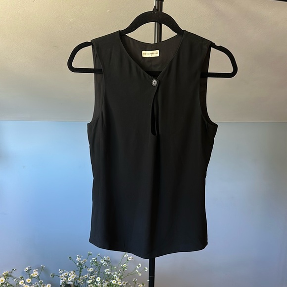 Emporio Armani Black Sleeveless Blouse – Made in Italy – Size 38 - Picture 2 of 7